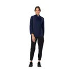 image of Chef Works BCWLZ005-NAV-3XL Hartford Chef Coat, Women's, 3XL, Long Sleeve, Navy, Poly/Cotton