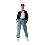 image of Chef Works CEL01W-BLK-XL Women’s Coat, XL Black 100% Cotton, Long Sleeve, Button Front, Hip Pockets