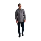 image of Chef Works D151-GRY-3XL Dress Shirt – 3XL Mens, Grey, Poly/Cotton, 4oz, Long Sleeve, Adjustable Cuffs