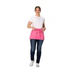 image of Chef Works F9 -HOT-0 Unisex Waist Apron, 12"L x 23"W, 3 Patch Pockets, Hot Pink, Poly/Cotton Blend