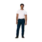 image of Chef Works PEC04-NAV-36 Men's Navy Chino Poly Stretch Pants, 36" Size, 100% Recycled Polyester