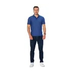 image of Chef Works Z650-ROY-L Men's Large Royal Blue Polo Cook Shirt, 100% Polyester, Moisture-Wicking