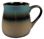 image of International Tableware 4416-147 Mug, 16oz, 3-1/2" dia. x 3-7/8" H, Blue/Tan Glaze Ceramic, 1 Dozen