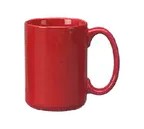 image of International Tableware 81015-2194 13 oz Crimson Red Ceramic Mug 3¼"×4⅜" Microwave Safe - 1 Dozen