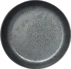 image of International Tableware AL-18-CS Round Bowl, 8" x 1-5/8", 25 oz, Carbon Black Glaze - 1 Dozen