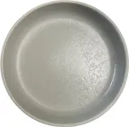 image of International Tableware AL-18-PS - 25 oz Stoneware Bowl, 8" Dia x 1.5" H, Silver Glaze - 1 Dozen