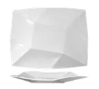 image of International Tableware AS-16 China Plate, 10-1/2" Square Porcelain, White, Rolled Edge - 1 Dozen