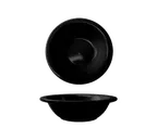 image of International Tableware CA-10-B Grapefruit 13oz Black Ceramic Bowl 6.5" Dia. 1.75" H - 1 Dozen