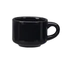 image of International Tableware CA-23-B China Cups, 7oz, 3-1/4" dia. x 2-1/2" H, Ceramic, Stackable - 1 Dozen