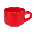 image of International Tableware CA-23-CR - 7 oz Ceramic Cup, 3¼" Dia x 2½" H, Microwave Safe - 1 Dozen