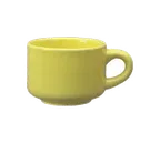 image of International Tableware CA-23-Y - 7oz Yellow Cancun™ Ceramic Cups, 3-1/4" dia. x 2-1/2" H, 1 Dozen
