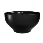 image of International Tableware CA-43-B 16oz Black Ceramic Bowl, 5" Dia., 2-1/2" H, Footed, Safe - 1 Dozen