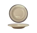 image of International Tableware CT-120 - 18 Oz 12" Pasta Bowl, Ceramic White, Band, Microwave Safe - 1 Dozen