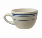 image of International Tableware CT-37 - 8 oz White Ceramic Cup, 3‑7/8" Dia x 2‑1/2" H, Safe - 1 Dozen