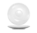 image of International Tableware DO-67 Cappuccino Saucer 6.5" Round Porcelain White Vitrified Safe - 1 Dozen