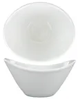 image of International Tableware DO-922 13oz Oval China Bowl, 6.5" x 5.75" x 2.75", Porcelain, White - 1 Dozen