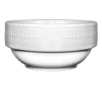 image of International Tableware DR-11 12oz Bright White Porcelain Bowl, 4.375" Dia x 2.125" H - 1 Dozen
