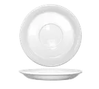image of International Tableware DR-2 - 6½" Round Porcelain Saucer, White Dresden™ Microwave Safe - 1 Dozen