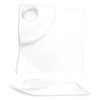 image of International Tableware EL-1000 Plate 10" x 10" with 2.5 oz Well, Porcelain, Dishwasher Safe - Case