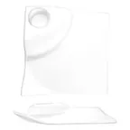 image of International Tableware EL-1200 Party Plate 12" x 12" Porcelain 3 oz Well Dishwasher Safe - Case