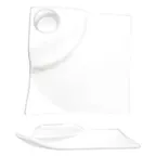 image of International Tableware EL-800 - 8" Plate, 1 oz Well, Porcelain, Dishwasher Safe, Lead Free - 1 Dozen