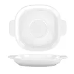 image of International Tableware FA-22 Porcelain Saucer 6.125" Diameter White Vitrified Safe - 1 Dozen