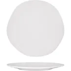 image of International Tableware GL-16 China Plate, 10-1/2" Diameter, Porcelain, White, Curved Edge – 1 Dozen