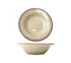 image of International Tableware GR-10 - Grapefruit 14oz Ceramic Bowl, White with Brown Speckle - 1 Dozen