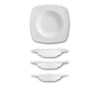 image of International Tableware IS-3 9" 13oz. Square Bone China Soup Bowl, White Iris™ – 1 Dozen