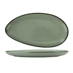 image of International Tableware LU-14-AS Oval Platter 12" x 6" Ash Luna™ Stoneware, Microwave Safe - 1 Dozen