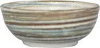 image of International Tableware MR-15 – 8 oz Porcelain Bowl, 4" x 1‑7/8" , Blue & Brown Swirls - 1 Dozen