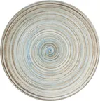 image of International Tableware MR-166 China Plate, 10-1/2" Porcelain, Blue & Brown Swirls, 1 Dozen