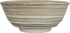 image of International Tableware MR-43 - 6" 2-3/4" 28oz Porcelain Bowl, Soft Blue Brown Swirls - 1 Dozen
