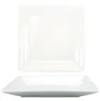 image of International Tableware MZ-99 - 9-3/4" Porcelain China Plate, Bright White, Wide Rim, Safe - 1 Dozen