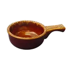image of International Tableware OSC-15-H Soup Crock Bowl 12 Oz (5¼" Dia x 2¼" H) Ceramic Handle - 1 Dozen