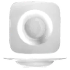 image of International Tableware PA-725 - Square 6 oz Pasta Bowl, 7½" x 1¼" White Porcelain - 1 Dozen