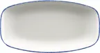 image of International Tableware PR-14-CB China Platter, 13-3/4" x 7-3/8", White with Blue, Porcelain - 1 Dozen
