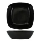 image of International Tableware QP-33-MB - 28 oz 7" Square Porcelain Bowl, Black, Microwave Safe - 1 Dozen