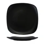 image of International Tableware QP-7-MB China Plate, 7-3/4" Matte Black Porcelain, Microwave Safe - Dozen