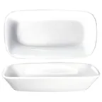 image of International Tableware QP-84 14oz Rectangular Porcelain China Bowl, White, Microwave Safe - 1 Dozen