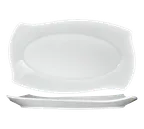 image of International Tableware RA-14 China Platter, 14" x 8-1/4" Oval Porcelain, Bright White, 1 Dozen