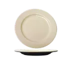 image of International Tableware RO-21 12" Round China Plate, Rolled Edge, Ceramic, American White - 1 Dozen