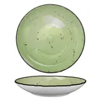 image of International Tableware RT-107-LI - 7" Pasta Bowl, 14.5oz, Ceramic, Lime, Microwave Safe - 1 Dozen