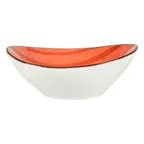 image of International Tableware RT-15-RU - Ruby Ceramic Oval Bowl, 3 oz (4"), Microwave Safe - 1 Dozen