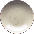 image of International Tableware SH-110-CR - 10" Ceramic Bowl, 40oz 1.25qt, Cream Dark Brown, - 1 Dozen