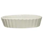 image of International Tableware SOFO-60-AW China Brulee Ramekin, 6oz, 5.5" x 4.125" Oval, Ceramic - 1 Dozen