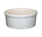 image of International Tableware SOFS-8-EW - 8 oz Dish, 4‑3/8" Dia, Porcelain White, Oven Safe - 1 Dozen