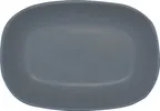 image of International Tableware SR-18 China Platter – 6-3/4" x 4-5/8" Oval, Two‑Tone Nevada Grey & Sand, 1 Dozen