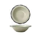 image of International Tableware SY-10 8oz Grapefruit, 6-1/2" Dia., 1-5/8" H, Ceramic, with Black - 1 Dozen