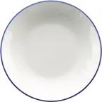 image of International Tableware TB-108-CB Pasta Bowl 22oz 8" Round Porcelain European White Blue - 1 Dozen